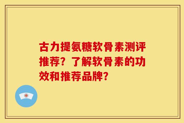 古力提氨糖软骨素测评推荐？了解软骨素的功效和推荐品牌？