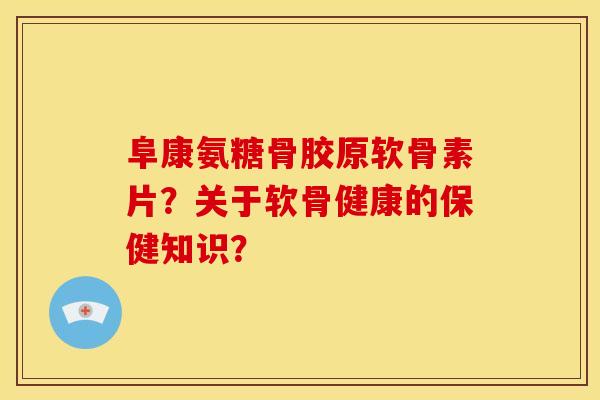 阜康氨糖骨胶原软骨素片？关于软骨健康的保健知识？