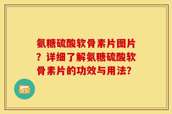 氨糖硫酸软骨素片图片？详细了解氨糖硫酸软骨素片的功效与用法？