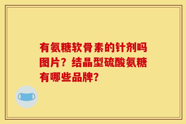 有氨糖软骨素的针剂吗图片？结晶型硫酸氨糖有哪些品牌？