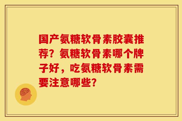 国产氨糖软骨素胶囊推荐？氨糖软骨素哪个牌子好，吃氨糖软骨素需要注意哪些？