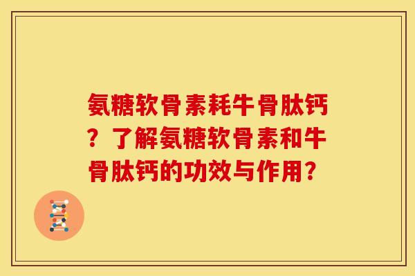 氨糖软骨素耗牛骨肽钙？了解氨糖软骨素和牛骨肽钙的功效与作用？