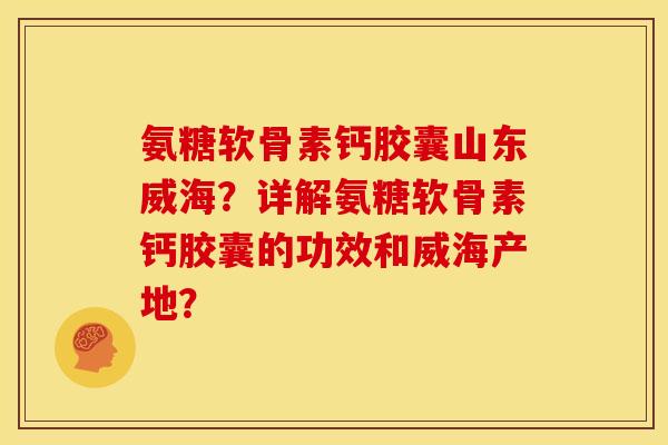 氨糖软骨素钙胶囊山东威海？详解氨糖软骨素钙胶囊的功效和威海产地？