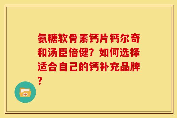 氨糖软骨素钙片钙尔奇和汤臣倍健？如何选择适合自己的钙补充品牌？