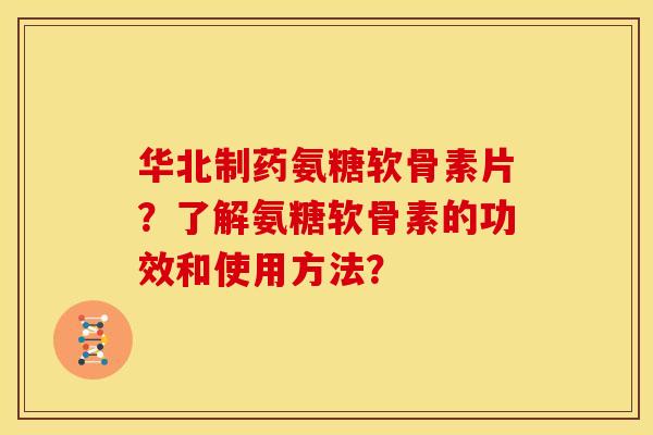 华北制药氨糖软骨素片？了解氨糖软骨素的功效和使用方法？