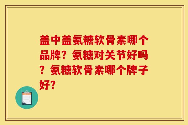 盖中盖氨糖软骨素哪个品牌？氨糖对关节好吗？氨糖软骨素哪个牌子好？