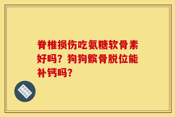 脊椎损伤吃氨糖软骨素好吗？狗狗髌骨脱位能补钙吗？