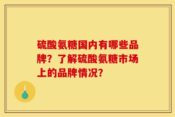 硫酸氨糖国内有哪些品牌？了解硫酸氨糖市场上的品牌情况？