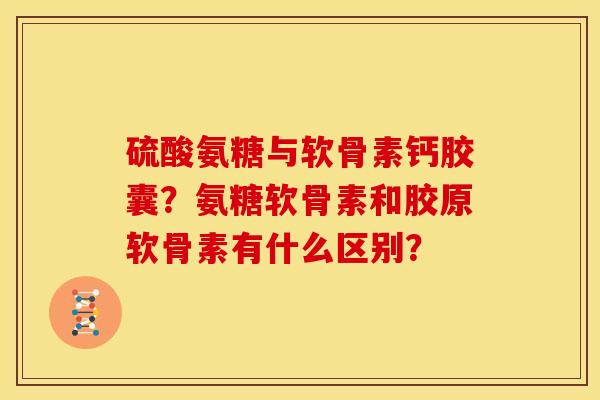 硫酸氨糖与软骨素钙胶囊？氨糖软骨素和胶原软骨素有什么区别？