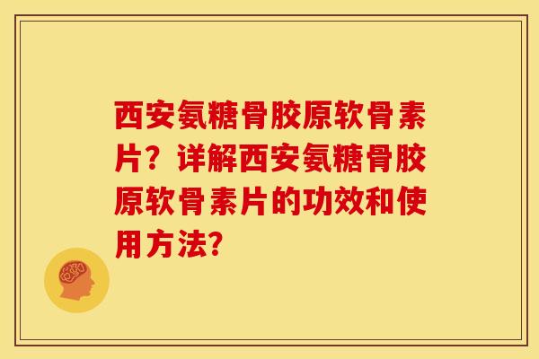西安氨糖骨胶原软骨素片？详解西安氨糖骨胶原软骨素片的功效和使用方法？
