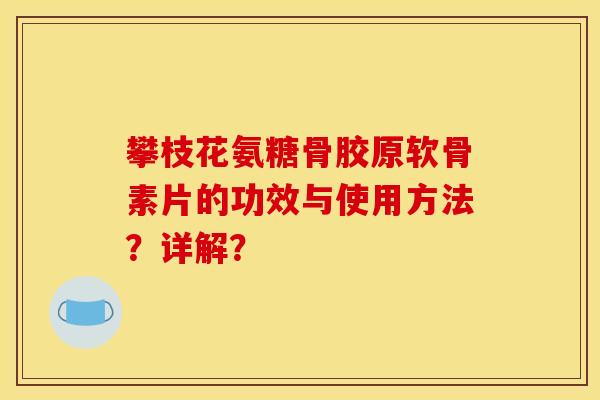 攀枝花氨糖骨胶原软骨素片的功效与使用方法？详解？