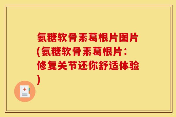氨糖软骨素葛根片图片(氨糖软骨素葛根片：修复关节还你舒适体验)