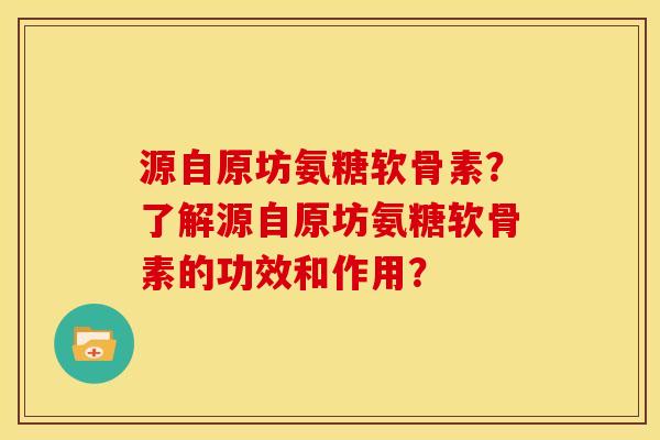 源自原坊氨糖软骨素？了解源自原坊氨糖软骨素的功效和作用？