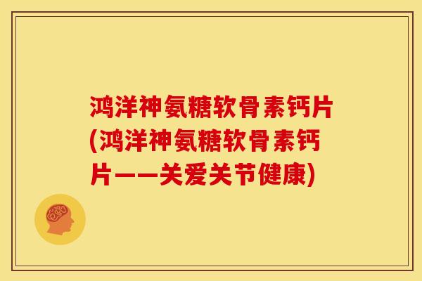 鸿洋神氨糖软骨素钙片(鸿洋神氨糖软骨素钙片——关爱关节健康)