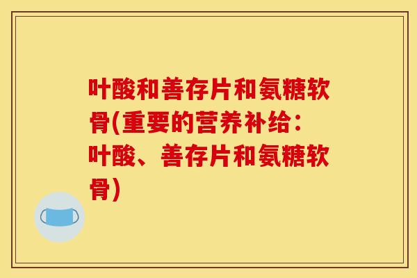 叶酸和善存片和氨糖软骨(重要的营养补给：叶酸、善存片和氨糖软骨)