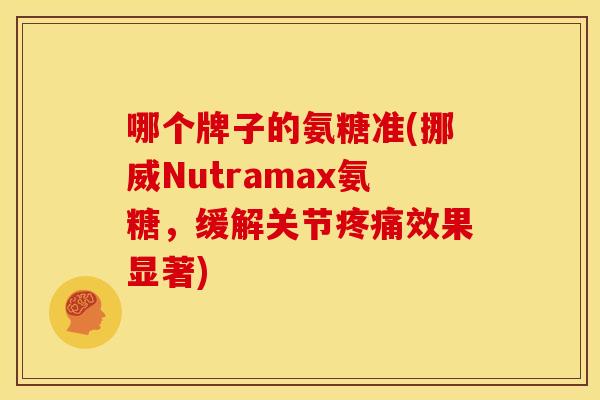 哪个牌子的氨糖准(挪威Nutramax氨糖，缓解关节疼痛效果显著)
