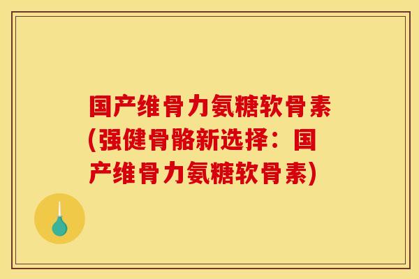 国产维骨力氨糖软骨素(强健骨骼新选择：国产维骨力氨糖软骨素)