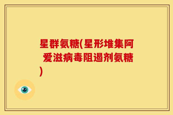 星群氨糖(星形堆集阿 爱滋病毒阻遏剂氨糖)