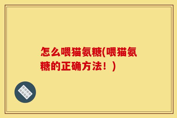 怎么喂猫氨糖(喂猫氨糖的正确方法！)