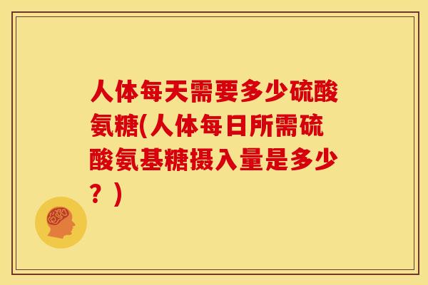 人体每天需要多少硫酸氨糖(人体每日所需硫酸氨基糖摄入量是多少？)