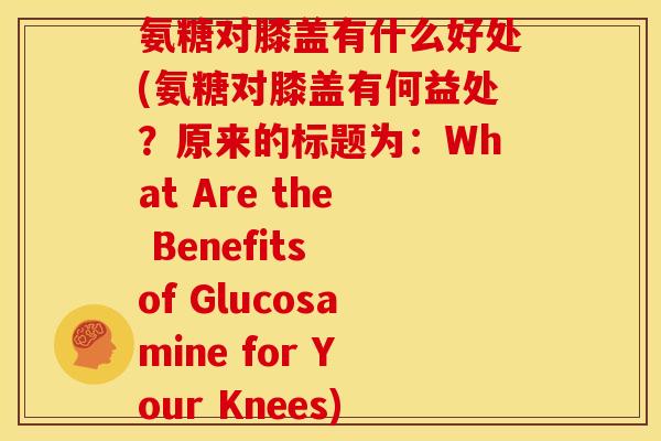 氨糖对膝盖有什么好处(氨糖对膝盖有何益处？原来的标题为：What Are the Benefits of Glucosamine for Your Knees)