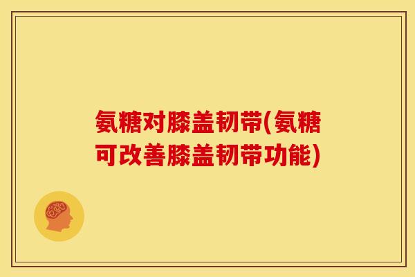 氨糖对膝盖韧带(氨糖可改善膝盖韧带功能)