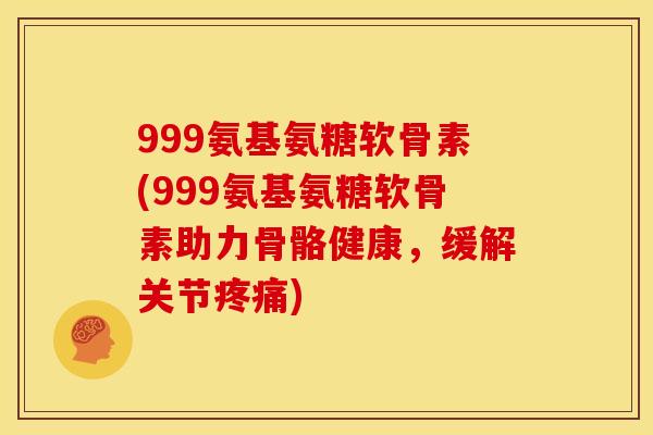 999氨基氨糖软骨素(999氨基氨糖软骨素助力骨骼健康，缓解关节疼痛)
