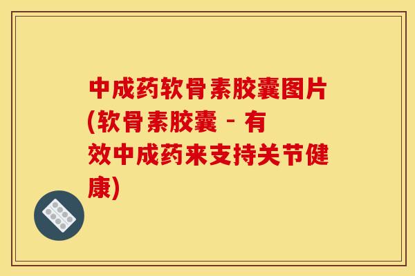 中成药软骨素胶囊图片(软骨素胶囊 - 有效中成药来支持关节健康)