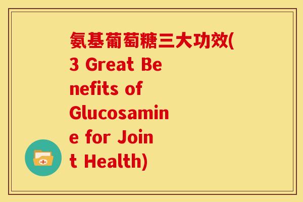 氨基葡萄糖三大功效(3 Great Benefits of Glucosamine for Joint Health)