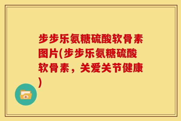 步步乐氨糖硫酸软骨素图片(步步乐氨糖硫酸软骨素，关爱关节健康)