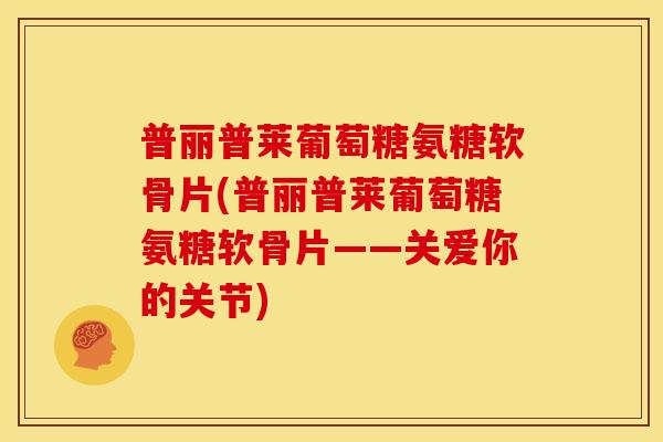 普丽普莱葡萄糖氨糖软骨片(普丽普莱葡萄糖氨糖软骨片——关爱你的关节)