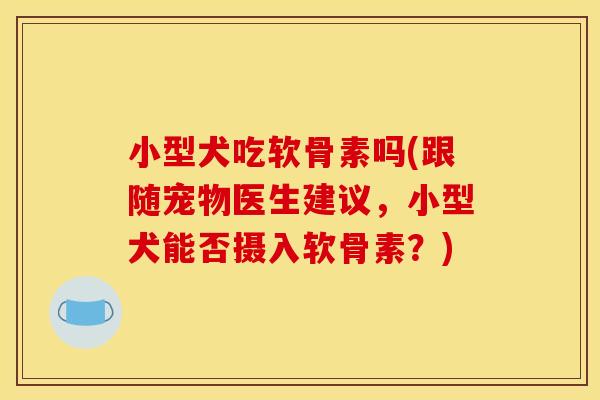 小型犬吃软骨素吗(跟随宠物医生建议，小型犬能否摄入软骨素？)