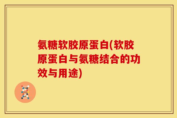 氨糖软胶原蛋白(软胶原蛋白与氨糖结合的功效与用途)