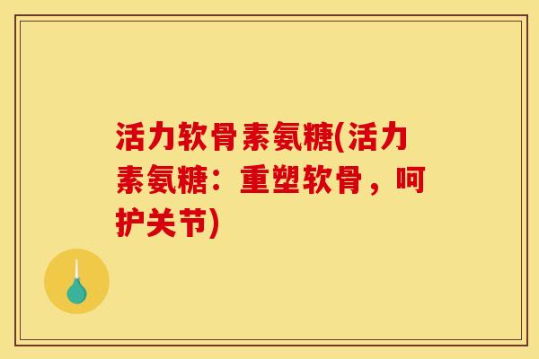 活力软骨素氨糖(活力素氨糖：重塑软骨，呵护关节)