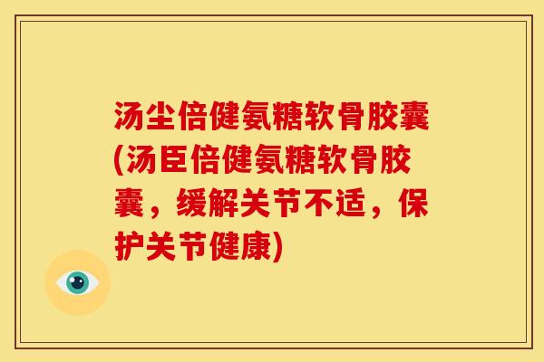汤尘倍健氨糖软骨胶囊(汤臣倍健氨糖软骨胶囊，缓解关节不适，保护关节健康)