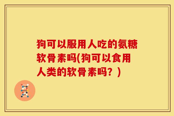 狗可以服用人吃的氨糖软骨素吗(狗可以食用人类的软骨素吗？)