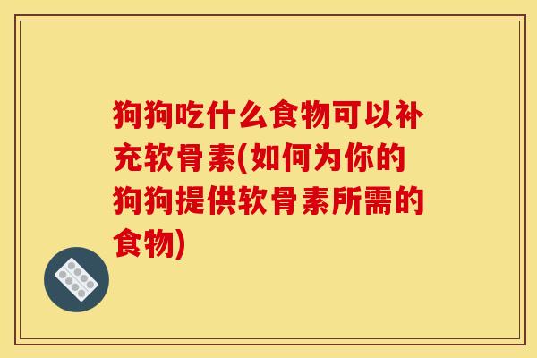 狗狗吃什么食物可以补充软骨素(如何为你的狗狗提供软骨素所需的食物)