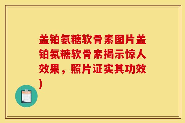 盖铂氨糖软骨素图片盖铂氨糖软骨素揭示惊人效果，照片证实其功效)
