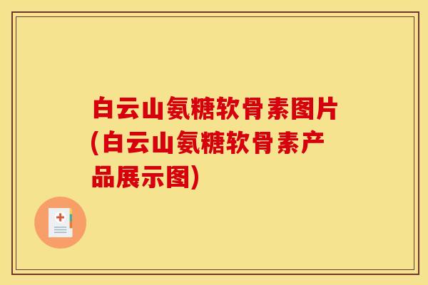 白云山氨糖软骨素图片(白云山氨糖软骨素产品展示图)