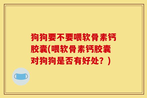 狗狗要不要喂软骨素钙胶囊(喂软骨素钙胶囊对狗狗是否有好处？)