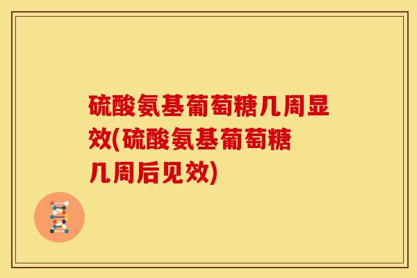 硫酸氨基葡萄糖几周显效(硫酸氨基葡萄糖 几周后见效)