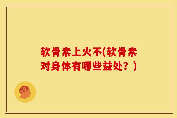 软骨素上火不(软骨素对身体有哪些益处？)