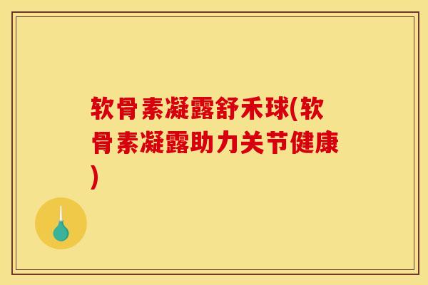 软骨素凝露舒禾球(软骨素凝露助力关节健康)