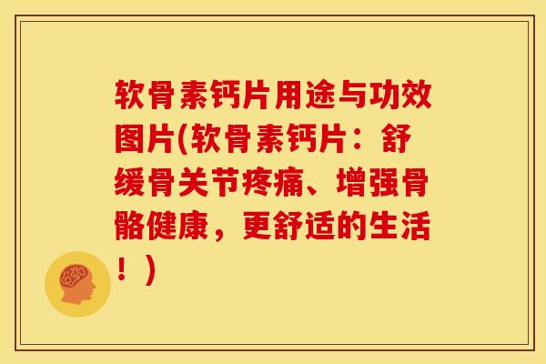 软骨素钙片用途与功效图片(软骨素钙片：舒缓骨关节疼痛、增强骨骼健康，更舒适的生活！)