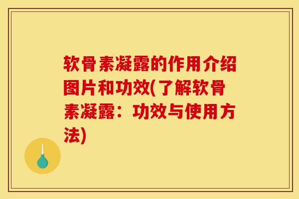 软骨素凝露的作用介绍图片和功效(了解软骨素凝露：功效与使用方法)