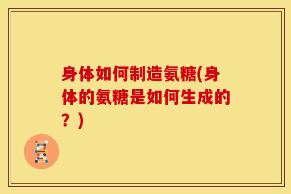 身体如何制造氨糖(身体的氨糖是如何生成的？)
