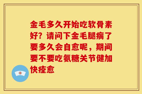 金毛多久开始吃软骨素好？请问下金毛腿瘸了要多久会自愈呢，期间要不要吃氨糖关节健加快痊愈