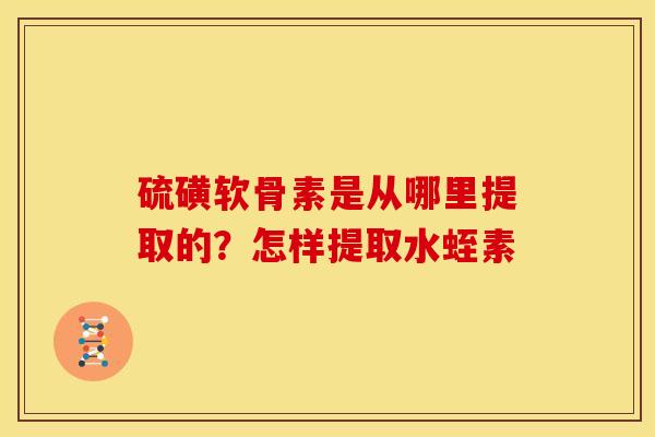 硫磺软骨素是从哪里提取的？怎样提取水蛭素