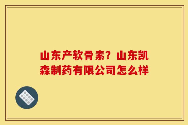 山东产软骨素？山东凯森制药有限公司怎么样