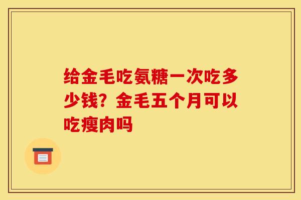 给金毛吃氨糖一次吃多少钱？金毛五个月可以吃瘦肉吗